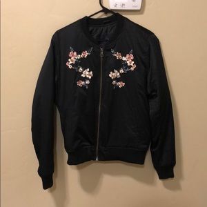 slightly puffy bomber jacket